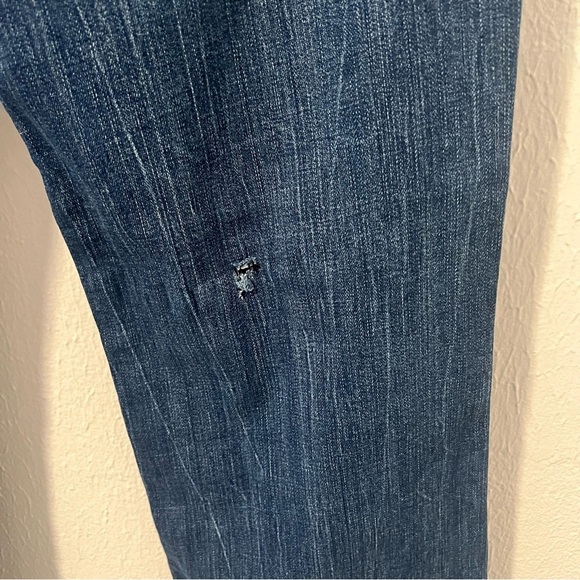 BKE Denim Jake Bootleg Jeans Mens Size 34R Dark Wash Distressed Denim Everyday - Picture 9 of 15